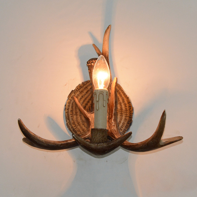 Up Lighting Decor - 빈티지 뿔 장식 벽등 LED 조명,
