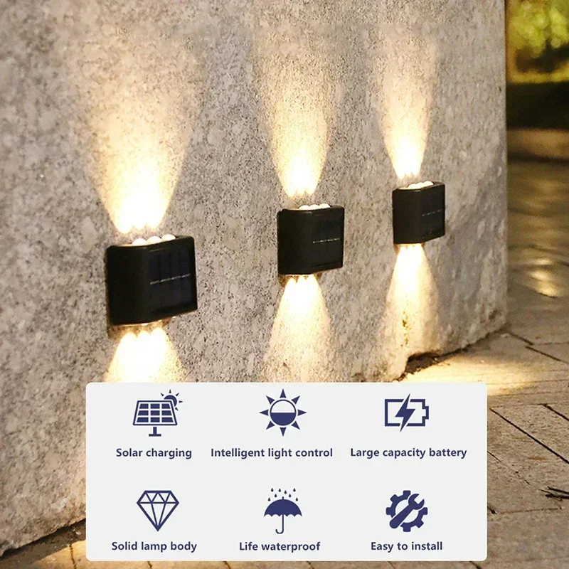 LED 태양광 조명 야외 방수 솔라 벽등 위아래 발광  - Lighting Decoration Ideas 리뷰 및 가격