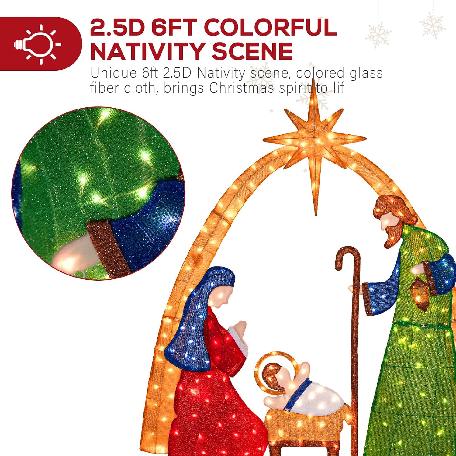 5.5피트, 2.5D 조명 장식 크리스마스 성탄 장면  - Lighting Christmas Decor 리뷰 및 가격