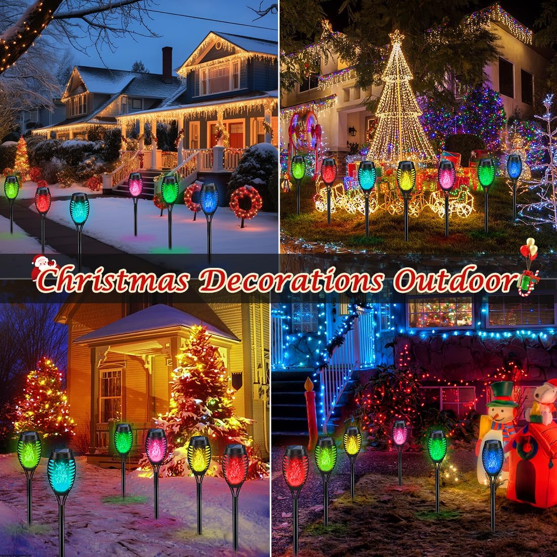 실외 장식용 태양광 크리스마스 조명, 다채로운 색상으로 - Lighting Christmas Decor 리뷰 및 가격