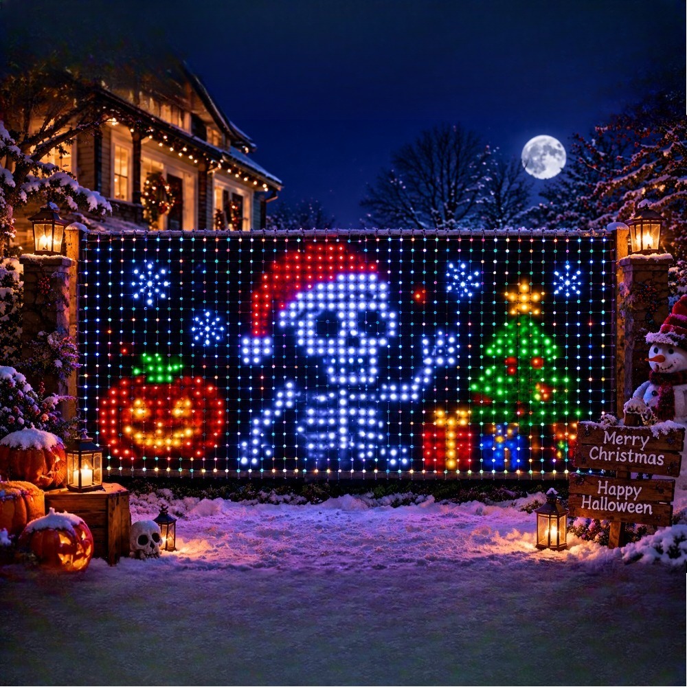 새로운 디자인의 장식용 크리스마스 네트 조명 세트, 블 - Lighting Christmas Decor 리뷰 및 가격