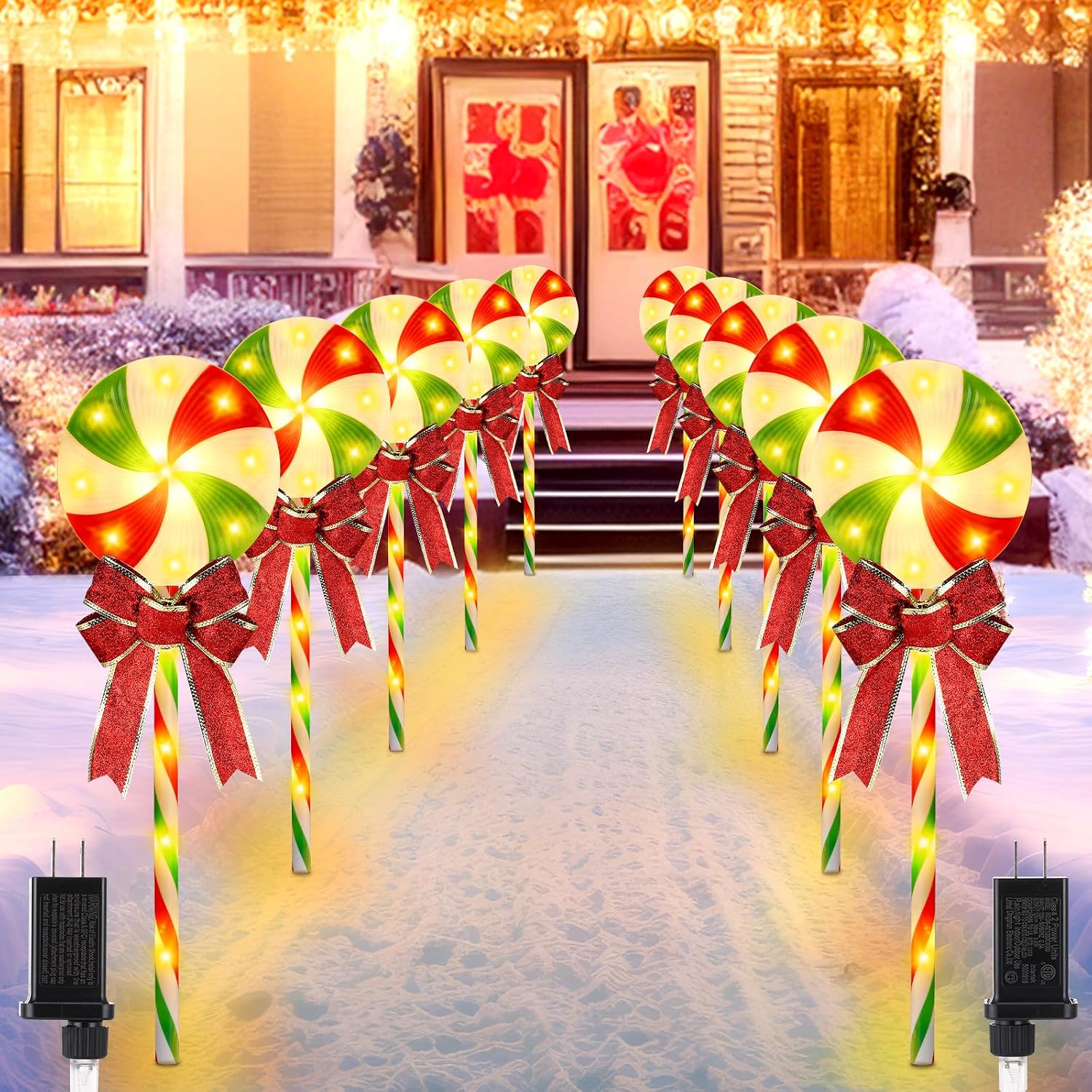 크리스마스 장식용 조명, 10개 묶음, 27인치 롤리팝 - Lighting Christmas Decor 리뷰 및 가격