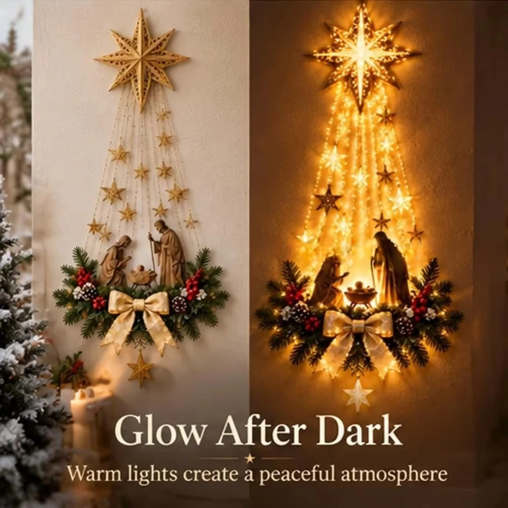 베들레헴의 성스러운 별, 빛나는 성탄 장식 벽걸이, 실 - Lighting Decoration Ideas 리뷰 및 가격