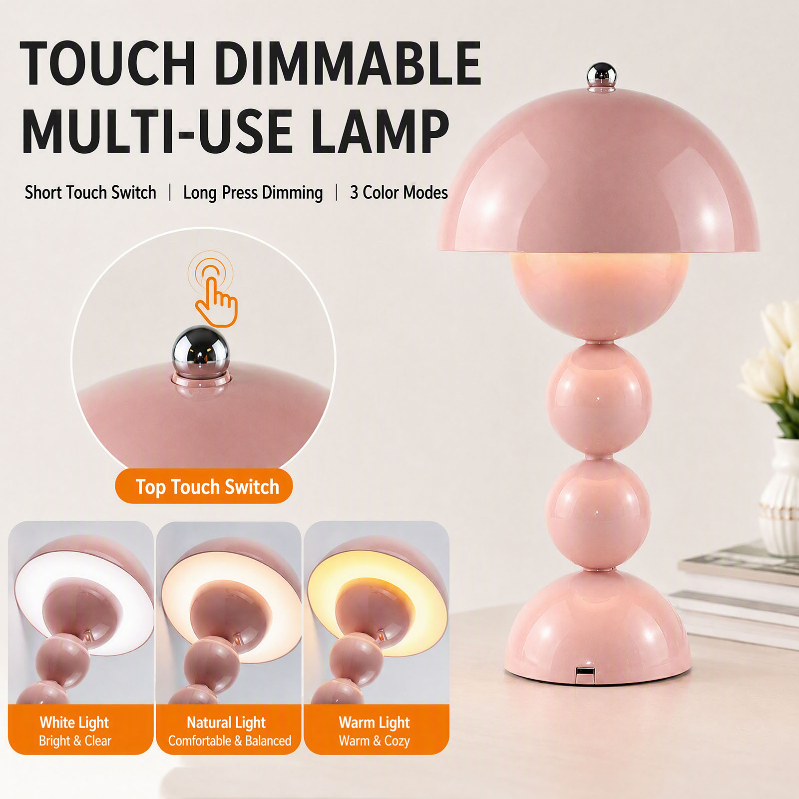 USB 버섯 모양 LED 테이블 램프, 3가지 색상 모 - Lighting Decor Bedroom 리뷰 및 가격